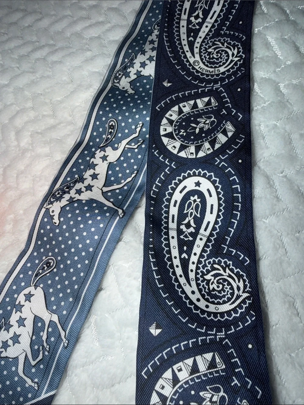 Hermes Cheval de Coeur Bandana Twilly